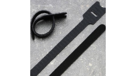 BRIDAS SUJETACABLES DE VELCRO 200X12 MM. COLOR NEGRO UNIDAD