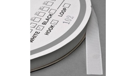 VELCRO NO ADHESIVO 20 MM BLANCO 25 METROS HEMBRA GANCHO PARA COSER