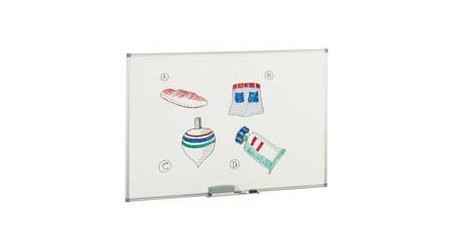 PIZARRA BLANCA MELAMINADA  60 X 90 CM. MARCO ALUMINO