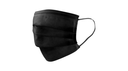 MASCARILLA QUIRURGICA 3 CAPAS POLIPROPILENO COLOR NEGRO UNIDAD