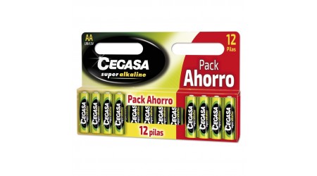 PILAS CEGASA SUPER ALCALINAS AA LR6  12 UNIDADES