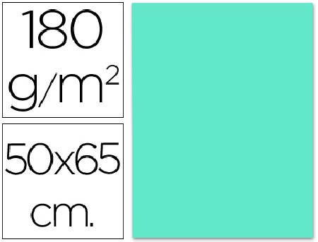 CARTULINA 50X65 CM LIDER AZUL TURQUESA 180 GR