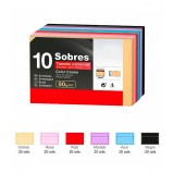 SOBRE COMERCIAL 120X176 COLORES SURTIDOS TIRA SILICONA