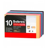 SOBRE COMERCIAL 120X176 COLORES SURTIDOS TIRA SILICONA