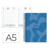 AGENDA 2026 ESPIRAL LP SYROS 15x21 CM DIA PAGINA COLOR AZUL