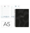 AGENDA 2026 ESPIRAL LP SYROS 15x21 CM DIA PAGINA COLOR NEGRO