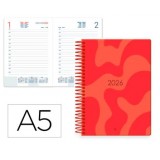 AGENDA 2026 ESPIRAL LP SYROS 15x21 CM DIA PAGINA COLOR ROJO