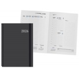 AGENDA 2026 ESPIRAL INGRAF PARIS 15X21 CM SEMANA VISTA TAPA DURA CIERRE CON GOMAS