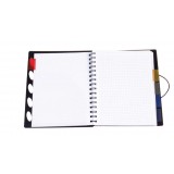 CUADERNO A4 TAPA PLASTICO CUADRO 5 MM  100 HOJAS 80 GR 5 SEPARADORES MICRO EXECUTIVE . LIDERPAPEL