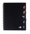 CUADERNO A4 TAPA PLASTICO CUADRO 5 MM  100 HOJAS 80 GR 5 SEPARADORES MICRO EXECUTIVE . LIDERPAPEL