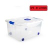 CAJA PLASTICO CON TAPA Nº5 - 57 LITROS 45 x 62 x 32 cm. - TRANSPARENTE PLASTIC FORTE
