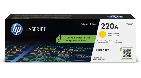 TONER H.P. W2202A 220A AMARILLO 1,8K LASERJET PRO 4202, 4302 ORIGINAL