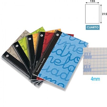 CUADERNO ESPIRAL CUADROVIA LAMELA 1/4 40H CUADRICULA 4x4 MM