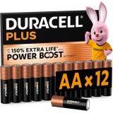 PILAS DURACELL PLUS POWER BOOST ALCALINAS AA LR6  12 UNIDADES