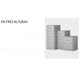 ARCHIVADOR METALICO CARPETAS COLGANTES 4 CAJONES 132x47x60 CM GRIS MQ7035 ANTIVUELCO INCLUIDO