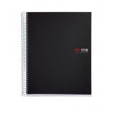 CUADERNO ESPIRAL MIQUELRIUS A4 NOTEBOOK 8 MICRO.TAPA PP A4 200H 70G CUADRIC.5X5 NEGRO