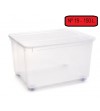 CAJA PLASTICO CON TAPA Nº19 - 150 LITROS 48 x 80 x 60 CM. - TRANSPARENTE PLASTIC FORTE