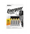 PILAS ENERGIZER ALKALINE POWER AAA LR03   4 UNIDADES
