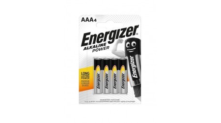PILAS ENERGIZER ALKALINE POWER AAA LR03   4 UNIDADES