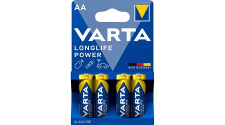 PILA VARTA ALCALINA LONGLIFE POWER AA LR6 BLISTER DE 4 UNIDADES MN1500