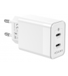 CARGADOR DE PARED USB-C X2  PD3.0 QC4.0 45W CARGA RAPIDA BLANCO AISENS