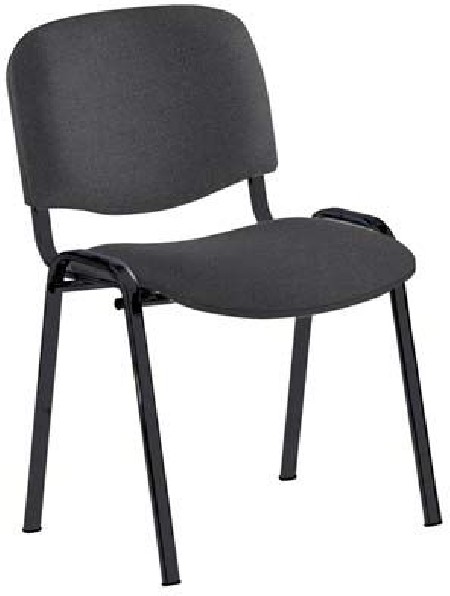 SILLA CONFIDENTE ASIENTO Y RESPALDO TAPIZADO NEGRO