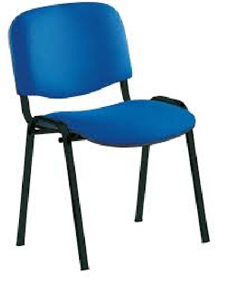 SILLA CONFIDENTE ASIENTO Y RESPALDO TAPIZADO AZUL