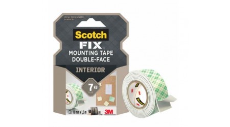 CINTA ADHESIVA DOBLE CARA SCOTCH 19 MM x 1,5 MT/ ESPONJA