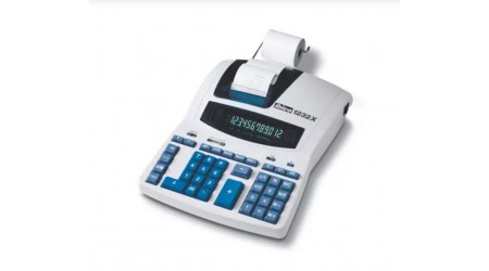 CALCULADORA IMPRESORA IBICO 1232X, blanco/azul  300 × 75 × 230 mm