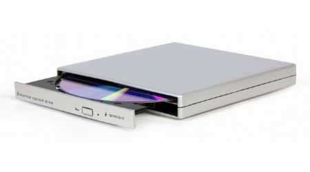 REGRABADORA DVD EXTERNO SLIM PLATA USB 2.0 GEMBIRD
