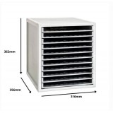 FICHERO ORGANIZADOR SOBREMESA 11 CAJONES GRIS ARCHIVO 2000