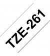 CINTA ROTULADORA BROTHER  TZE261  TEXTO NEGRO FONDO BLANCO 36 MM 8 MT.