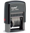 NUMERADOR ENTINTADO AUTOMATICO TRODAT PRINTY 4846 - DE 4 MM 6 BANDAS TINTA AZUL