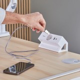 TOMA DE CORRIENTE (230 V), 1 PUERTO USB-A Y 1 PUERTO USB-C . CABLE DE ALIMENTACIÓN DE 2 MT BLANCO - FELLOWES