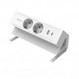 TOMA DE CORRIENTE 2 PUERTOS (230 V), 1 PUERTO USB-A Y 1 PUERTO USB-C . CABLE DE ALIMENTACIÓN DE 2 MT BLANCO - FELLOWES