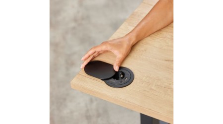 TOMA DE CORRIENTE EMPOTRABLE 1 PUERTO (230 V), 1 PUERTO USB-A Y 1 PUERTO USB-C . CABLE DE ALIMENTACIÓN DE 2 MT NEGRO - FELLOWES