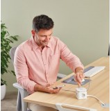 TOMA DE CORRIENTE CUBICO MULTIENCHUFE 3 PUERTOS (230 V), 1 PUERTO USB-A Y 2 PUERTO USB-C CABLE DE 2 MT BLANCO - FELLOWES