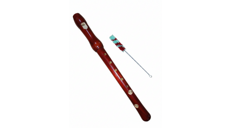 FLAUTA ARTES MADERA BARNIZADA CON LIMPIA FLAUTAS