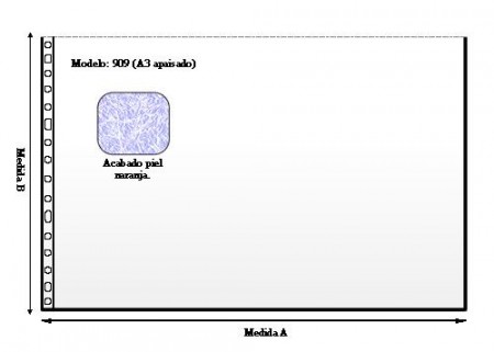 FUNDA MULTITALADRO A3 APAISADA PIEL NARANJA 120MC