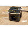 TOMA DE CORRIENTE CUBICO MULTIENCHUFE 3 PUERTOS (230 V), 1 PUERTO USB-A Y 2 PUERTO USB-C CABLE DE 2 MT BLANCO - FELLOWES