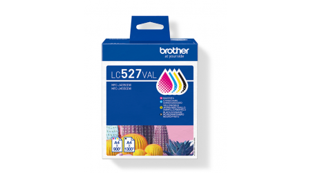 CARTUCHO BROTHER LC527VAL PACK 4 CARTUCHOS BK/C/M/Y MFCJ4350DW, MFCJ4550DW