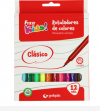 ROTULADOR COLORES FIXO KIDS CLASICO 12 UNIDADES SURTIDOS
