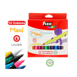 ROTULADOR COLORES FIXO KIDS MAXI 12 UNIDADES SURTIDOS