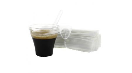 PALETINA DE PLASTICO PARA CAFE EMBOLSADA INDIVIDUALMENTE PAQ. 50 UDS.