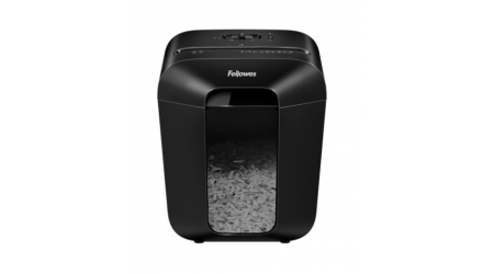 DESTRUCTORA FELLOWES LX50 9 HOJAS 17 LITROS NEGRA PARTICULAS P-4 CICLO 5 MINUTOS - USO OCACIONAL