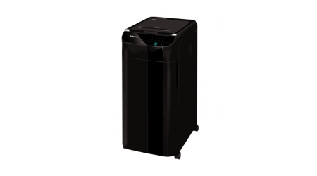 DESTRUCTORA FELLOWES AUTOMAX™ 350C 350 HOJAS 68 LITROS NEGRO CORTE PARTICULAS P-4 CICLO 45 MINUTOS CONTINUO