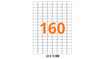 ETIQUETAS A4 100H. INETA 22x 12  16000U. CANTO ROMO
