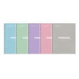 CUADERNO MIQUELRIUS A4 MICROP. 80 H. 90 GR. 5x5 TAPA EXTRADURA COLORES PASTEL SURTIDOS