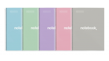 CUADERNO MIQUELRIUS A4 MICROP. 80 H. 90 GR. 5x5 TAPA EXTRADURA COLORES PASTEL SURTIDOS