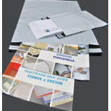 SOBRE BOLSA DE SEGURIDAD MENSAJERIA PLASTICO OPACO BLANCO 450X350X50MM. FUELLE SOLAPA 40 MM. 10 UNIDADES